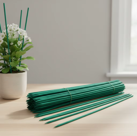 45cm (18inch) Green Bamboo Plant Stakes Tomato Support Sticks